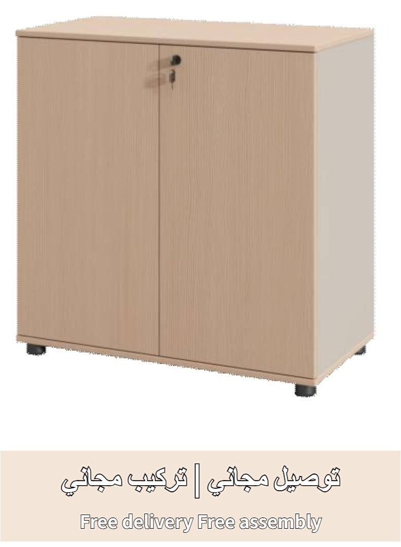 أدين خزانة ملفات مكتبية مع قفل، خزانة تخزين مستندات وأرشيف بمقاس 80×40×126 سم - Image 1